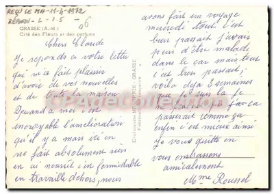 Grasse — Città dei Fiori e dei Profumi — Editore Monoprix — Verso