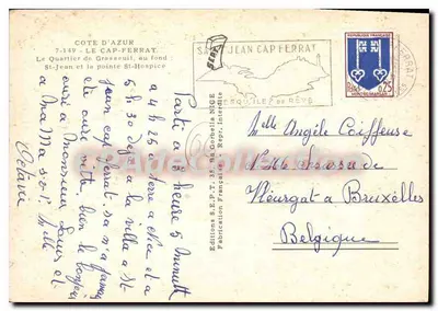 Cap-Ferrat — El barrio de Grasseuil en el fondo — Ediciones S.E.P.T. 35, Bd Corbella — Reverso