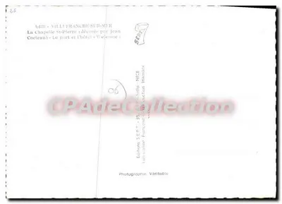 Villefranche-sur-Mer — Katedra św. Piotra i hotel « Welcome » — Wydawnictwo S.E.P.T. - Nice — Rewers