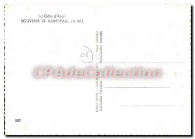 Saint-Paul — Lembrete de St Paul — Edição BAUX — Verso