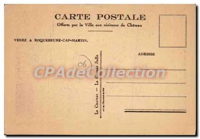 Interior de uma sala do castelo — Roquebrune-Cap-Martin — Jehan Brosset — Verso