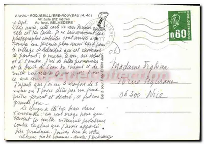 Belyedère — wieś położona pod jeziorem — wydane przez Passeron nr 214-29 — Rewers