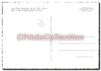 Beuil-les-Launes — widok panoramiczny — Wydawnictwo Sztuki OLIVIER, nr 574 — Rewers