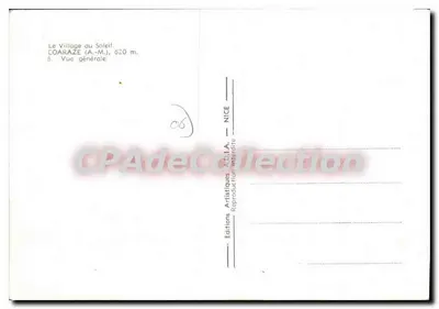 Coaraze (A.-M.) — Vista generale — Edizioni Artistiche A.D.L.A. — NICE — Verso