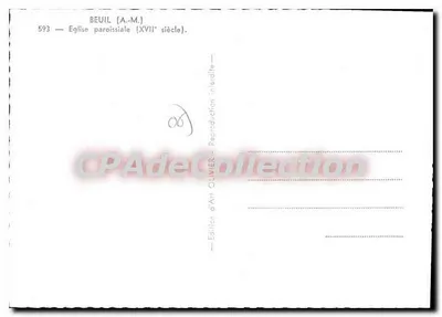 Kościół parafialny w Beuil — XVII wiek — Wydawnictwo Art OLMIER — Rewers