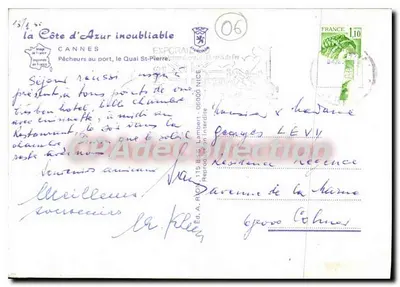 Rybakowie na przystani, Quai Saint-Pierre — Cannes — Éd. A. RIO, 115 B - St-Lambert - 06000 Nice — Rewers