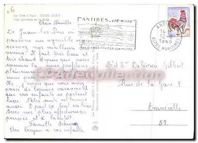 Golfe-Juan — Ogólny widok i port — Wydawnictwo MABIS, nr 285 — Rewers