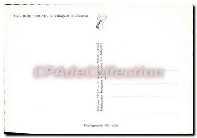 Roquebrune - O Village e o Castelo — Éditions S.E.P.T. - NICE — Verso