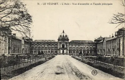 Le Vésinet - O Asilo - Vista geral e Fachada principal