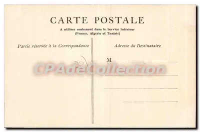 Abadia dos Vaulx-de-Cernay — monumento religioso cercado de samambaia — Bilhete postal antigo de Coleção — Verso
