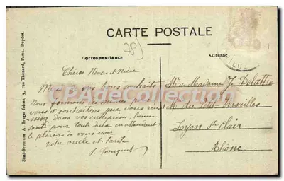 Andresy — Villa des Tilleuls — wydawca A. Bréger, Paryż — Rewers
