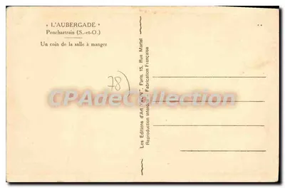L'Auberge de Ponchartrain — Eetkamer — Kunstuitgaven 'VON' Parijs — Achterkant