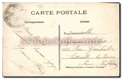 Panorama Versailles — widok z lotu ptaka zamku i ogrodów — Héllotypie Bourdier et Faucheux, n°1 — Rewers