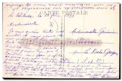 A Solidão — Um canto do Parque — 64, Avenida de Paris — Versailles (S. & O.) — Verso