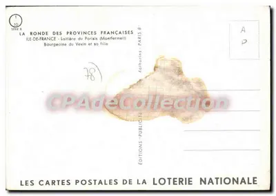 Ile-de-France — De melkboer van het Vexin en haar dochter — Uitgaven van de Nationale Loterij — Achterkant