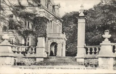 Le Petit-Chêne, perto de Mazières-en-Gatine — O Pérystile — E. Cordier, edição L. Cordier, n°125