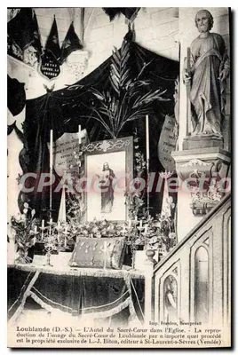 O altar do Sagrado Coração em Loublande — Imp. Frénon, Besséprat
