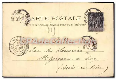 Thouars — Katedra św. Medarda (Portale XII i XIV wieku) — Lith. Yv. Navel — Rewers