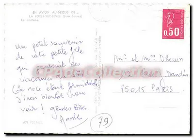Castelo de La Forest-sur-Sevre — vista aérea — Éditions Saint-Hell — n°79 — Verso