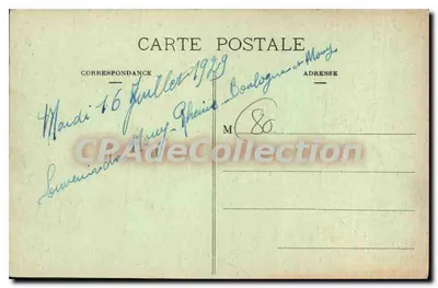 Peronne (Somme) — Pomnik 121 Zmarłych dla Francji i 36 ofiar cywilnych — Wyd. Dolle, Książkowiec — Rewers