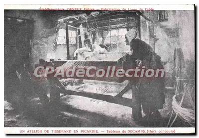 Atelier de tecelão na Picardia — Estabelecimentos DENEUX Frères — Quadro de DECAMPS (Fora de concurso)