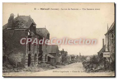 Moreuil (Somme) — A rua do Santerre — Edição Cagniônele
