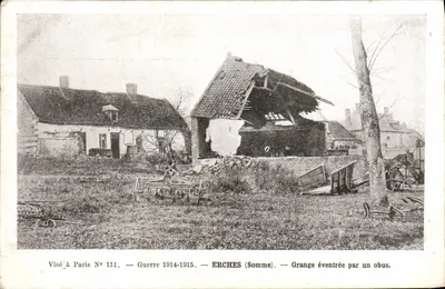 Erches (Somme) — Chácara destruída por um obus — Visado em Paris N° 111