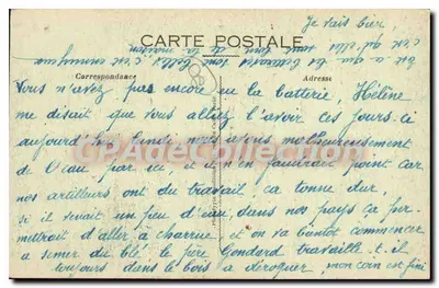 Cappella boche d'Herbécourt — distruzione durante la Grande Guerra — editore Visé Paris 1109 — Verso