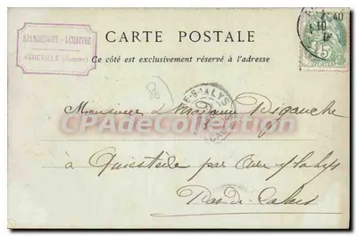 Abbeville — Hotel Louis XIII, Rue des Lilliers — Colecciones ND. Fot. 1903 — Reverso