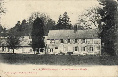Le Quesnel (Somme) — O Pequeno Castelo e sua Capela — A. Bigorgne, fot.-edit., Le Quesnel (Somme)