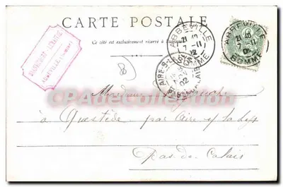 Abbeville, la Maison de François — Tarjeta postal antigua de Colección, n°1er — Reverso