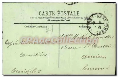 Abbeville — Monumento de Boucher de Crèvecœur de Perthes — editor LL. — Reverso