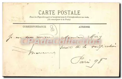 A Rue des Banneaux — vista noturna sob a lua — editor não identificado, n° 39 — Verso