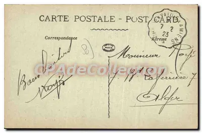 Montdidier — Rue d'Amiens — devastações após guerra — La Pensée, n°3404 — Verso