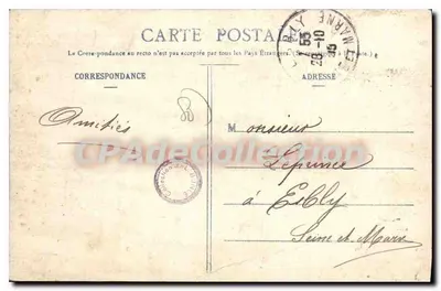 Amiens - Kasern Griebeauval - Trein van de Equipages — L. Carne, fot. ed., Amiens - Drogueplaten — Achterkant