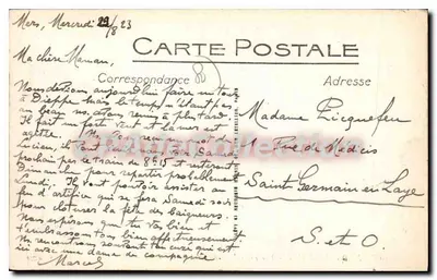 Mers-les-Bains — Vue prise de la plage à marée basse — LL, n°100 — Rewers