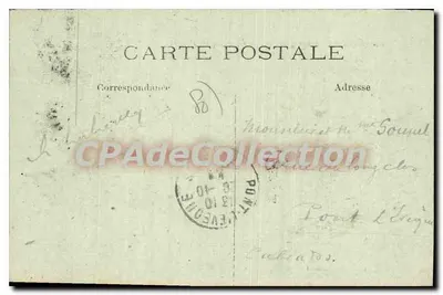 Péronne 1919 — Faubourg de Bretagne — Zewnętrzna część Bretanii — Fot. E. Souillard — Rewers