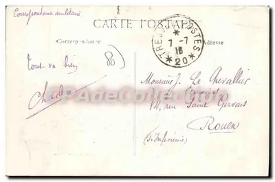 Amiens — A Estação Saint-Roch — L. Caron, fot.-editora Amiens, n° 329 — Verso
