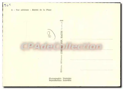 Cayeux-sur-Mer (Somme) — Vista aérea — Entrada da Praia — Edições Aéreas COMBIER — Verso