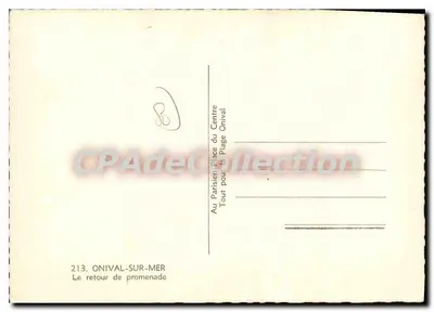 Onival-sur-Mer — O Retorno da Caminhada — CPADeCollection n°213 — Verso