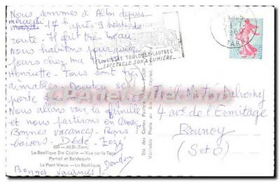 Albi — Lembrança de Albi — Sté des Cartes Photo — ADA — Verso