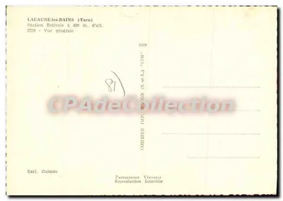 Lacaune-les-Bains (Tarn) — vista geral — Combière Imp. Mévon — Verso