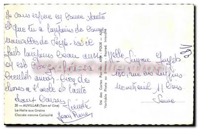 A Halle aux Grains — Auvillar (Tarn-et-Garonne) — Sté des Cartes Postales - Reprod. — Verso