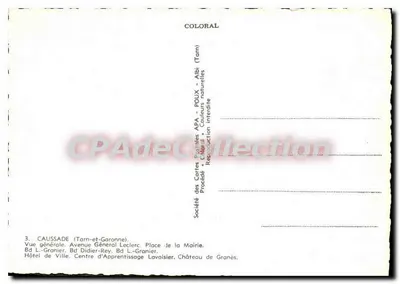 Caussade — ogólny widok — Towarzystwo Kolorowych Pocztówek Coloral — Rewers