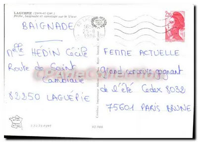 Laguépie (Tarn-et-Garonne) — Pesca, banho e canoagem no Viaur — editor Cing — Verso