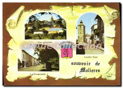 Molières — Vista geral, Torre Velha, A Promenade — Tarn-et-Garonne, editor Tarn-et-Garonne Collection