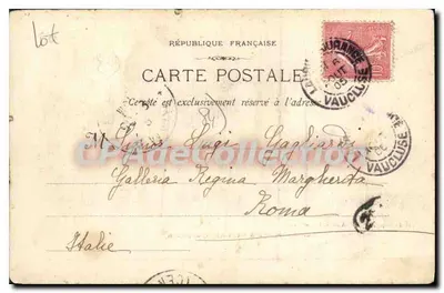 Lauris — Plac i Monument Garnier — wydrukowane przez Drukarnię Aubergier i Crest — Rewers