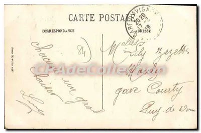 Avignon — Plac Pałacu i Ogólny widok Villeneuve-lès-Avignon — Sklecta — Rewers