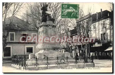 Cavaillon — Monument e Praça Gambetta — L. Naldano, editor