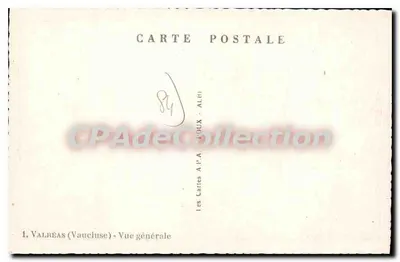 Valréas (Vaucluse) — Vista geral — As Cartas A.P.A. - Albi — Verso